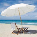 Folding Wooden Beach Sun Umbrella, Waterproof, UV-resistant, High-density, Customized OrdersWelcomed